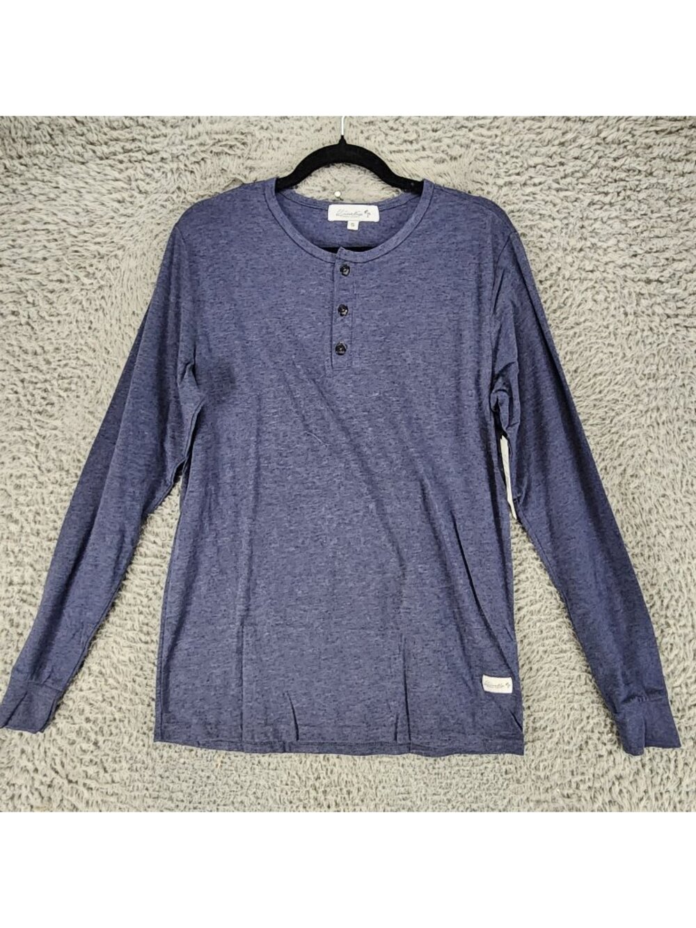 Kinetix Shirt Mens Small Blue Long Sleeve Henley *NWT*